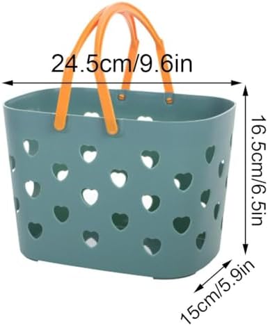 Portable Shower Basket with Handles and Storage