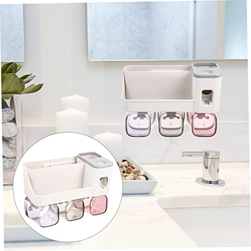 GLEAVI Multi-Functional Toothbrush Holder Gargle Cup Organizer for Bathroom Shower Kitchen