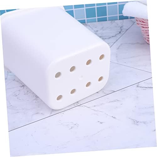 White Wall-Mounted Toothbrush Holder Space-Saving Organization Solution for Your Bathroom