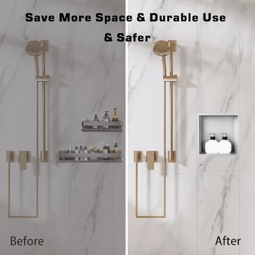 Stainless Steel Shower Niche Organizer for Space-Saving Storage