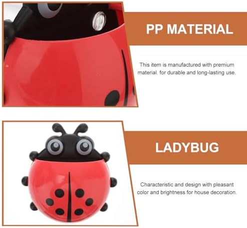 Hemoton Ladybug Toothbrush Holder - Perfect for Home Bathroom