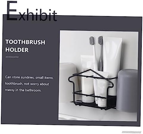 Ciieeo Wall Mounted Toothbrush Holder Shampoo Storage Stand