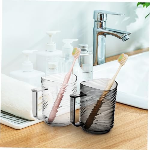 Ergonomic Handle Toothbrush Holder Cups