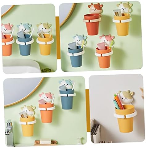 Cartoon Cow Toothbrush Cup Holder for Boys