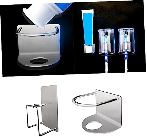 Space-Saving Stainless Steel Toothbrush Holder