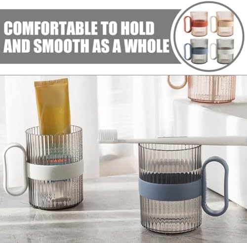 Kichvoe 4pcs Reusable Bathroom Cups Toothbrush Holder