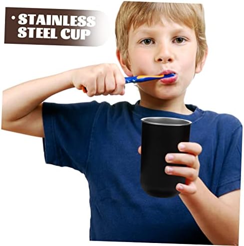 Pam ingono Stainless Steel Toothbrush Cup 350ml Black