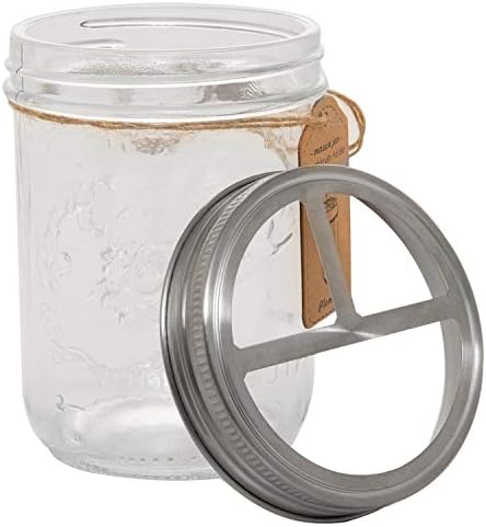 Plomkeest 16 Oz Mason Jar Toothbrush Holder