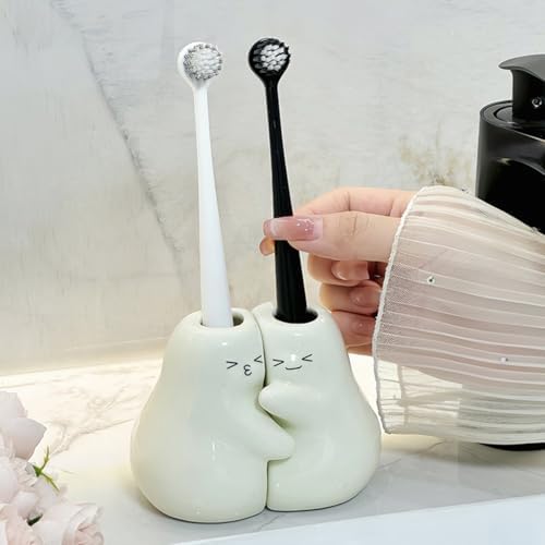 Set of 2 Hugging Pears Toothbrush Holder for Couples
