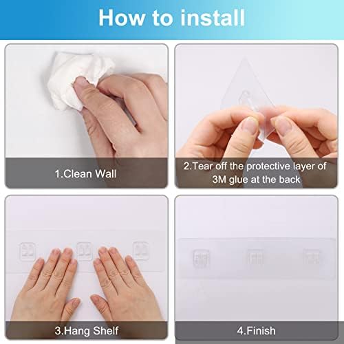 Shower Caddy Adhesive Replacement Stickers - 2 Pack Strong Durable