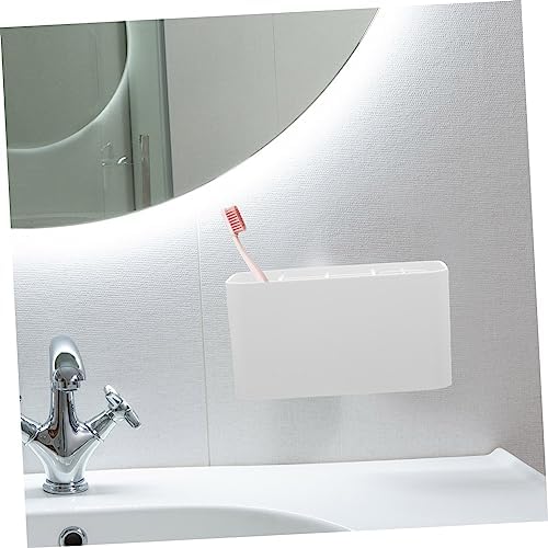 Anneome Nail Design Toothbrush Holder White Bathroom Organizer