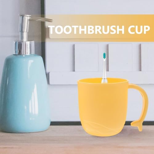 Luxshiny 2PCS Dolphin Tail Handle Unbreakable Mouthwash Cups for Boys and Girls