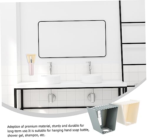 2pcs Wall Mounted Shampoo Hooks for Bathroom Storage