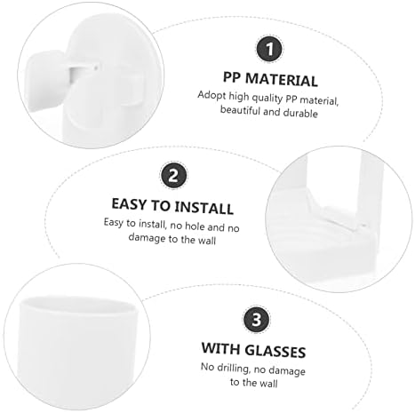 Healifty Wall Mounted Electric Toothbrush Holder with Adjustable Clamps