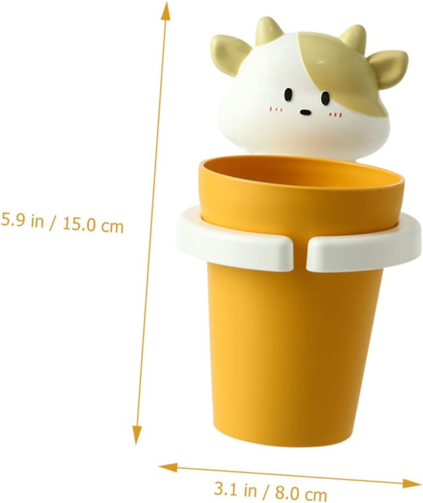 Cartoon Toothbrush Holder for Boys and Girls with Adhesive Gargle Cup