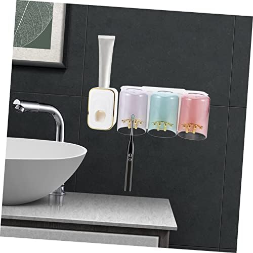 Space-Saving Wall-Mounted Toothbrush Toothpaste Organizer for Bathroom
