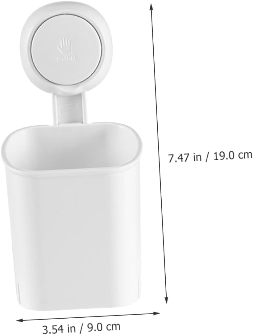 Amosfun Suction Cup Toothbrush Holder Wall Mount No Drill