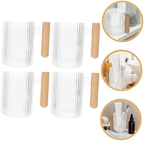 Ergonomic Mobestech 4Pcs Multi Purpose Toothbrush Holder Cups