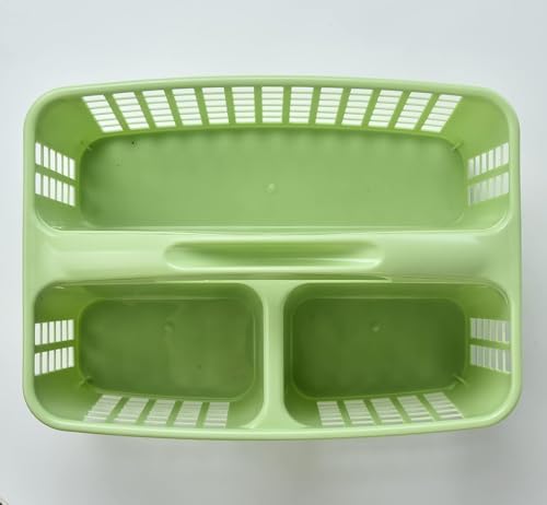 Portable Shower Caddy Basket with Compartments and Handle