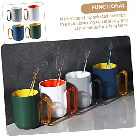 Chic 4-Piece Toothbrush Tea Mugs for Travel Home