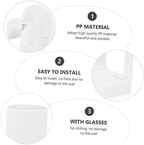 2-Pack Wall-Mounted Toothbrush Holders Set