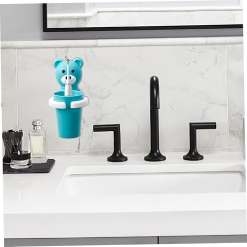 Cute Bear Toothbrush Holder with Cup for Kids