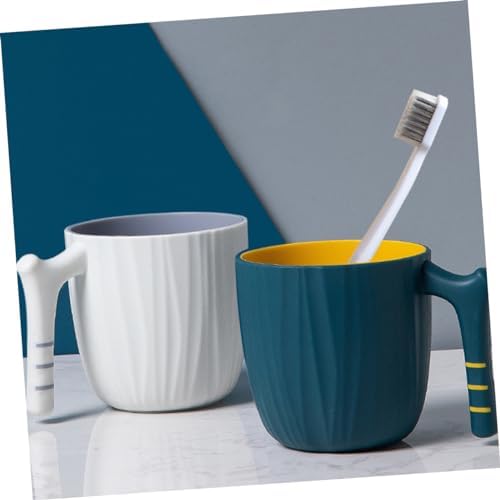 KONTONTY Toothbrush Storage Cup Handle Creative Design for Easy Storage