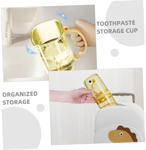 BESTonZON Cartoon Toothbrush Holder Travel Friendly Storage Cup for Boys Girls
