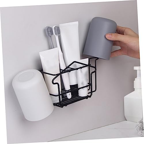Ciieeo Wall Mounted Toothbrush Holder Shampoo Storage Stand