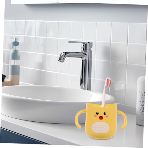 Toyvian Double Handle Toothbrush Cup for Boys Girls