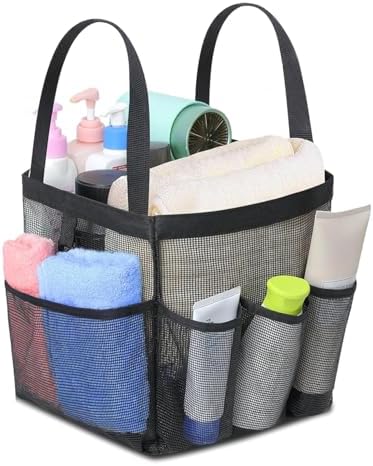 Iewroyt Portable 71x55x79 Inch Shower Basket with 7 Outer Pockets