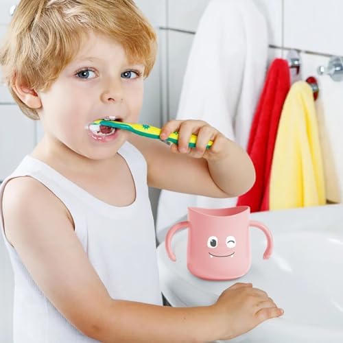Awakentti 2 Pcs Kids Toothbrush Cup with Dinosaur Design
