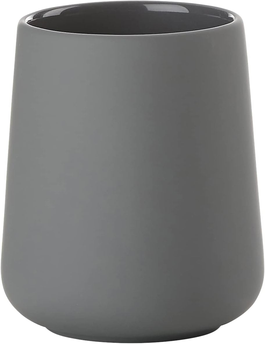 ZONE DENMARK Nova One Toothbrush Cup Sleek Modern Design Gray
