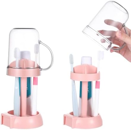 Stylish Pink Toothbrush Holder with 3 Slots