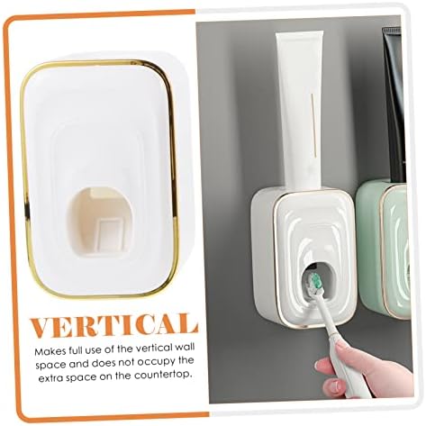 Stylish Wall-Mounted Toothbrush Holder Toothpaste Squeezer Organizer
