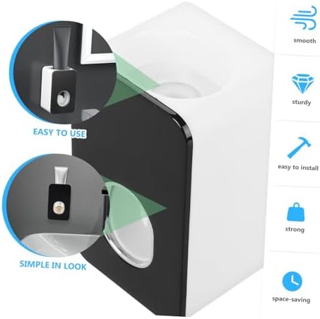 Sturdy Durable Wall-Mounted Toothbrush Toothpaste Holder