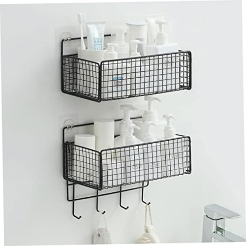 Zerodeko Floating Storage Rack No-Drill Floating Showers in Brightly Polished Iron