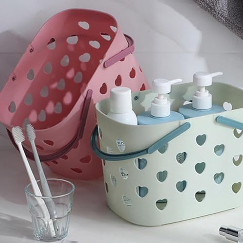 Portable Shower Basket with Handles and Storage