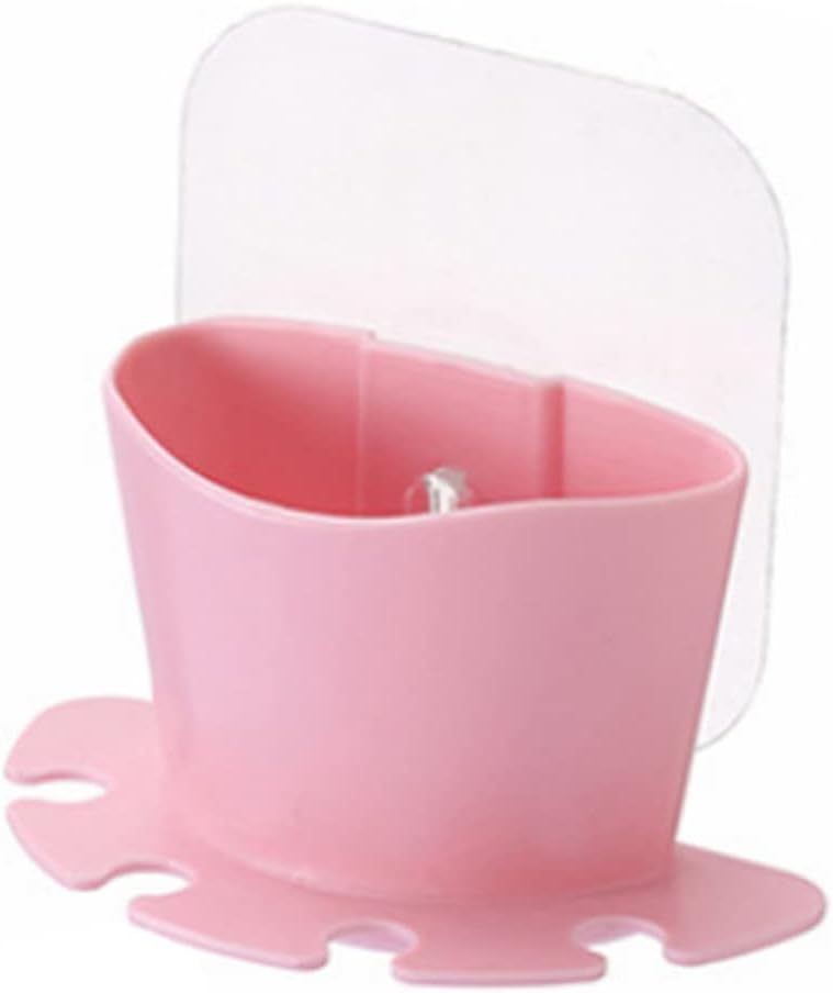 Bathroom Toothbrush Holder with Suction Cup and Storage Cup