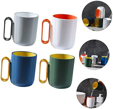 Chic 4-Piece Toothbrush Tea Mugs for Travel Home