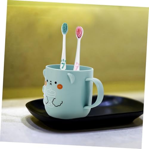 Unomor 2Pcs Cute Bear Shape Toothbrush Rinsing Cups