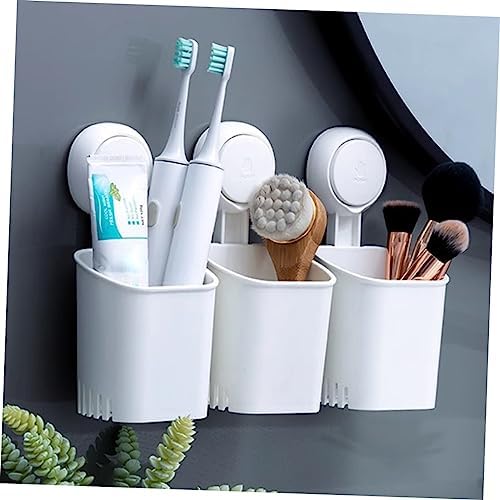 Perfect Wall Mount Toothbrush Organizer with Suction Cup