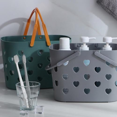 Portable Shower Basket with Handles and Storage