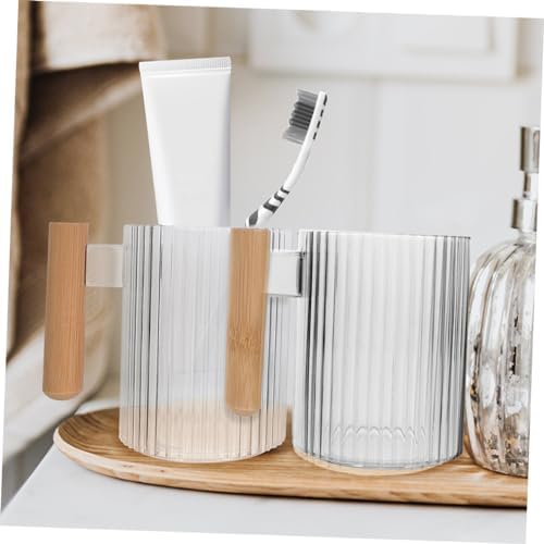 Cabilock Toothbrush Storage Cup 4pcs Black Reusable