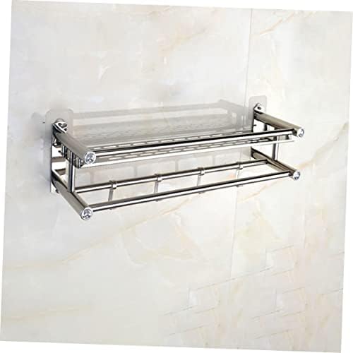 Ciieeo Silver Stainless Steel Bathroom Storage Rack