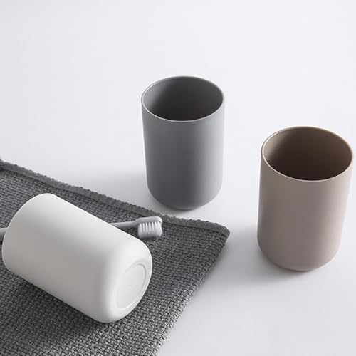 Bathroom Plastic Toothbrush Cup Holder 11 OZ Unbreakable and Sturdy