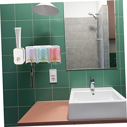 Gleavi Wall-Mounted Toothbrush Holder Toothpaste Dispenser - Space-Saving Bathroom Organizer
