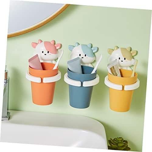 Playful Cartoon Toothbrush Cup for Kids Easy to Install with Fun Design
