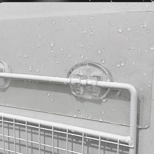 2 Pack Transparent Shower Caddy Adhesive Stickers No Drilling