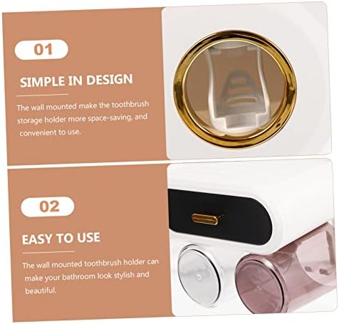 Multi-Use Wall-Mounted Organizer for Toothbrushes More